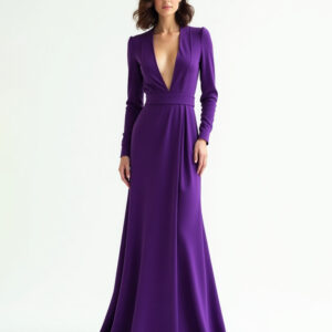 Elegant Purple Evening Gown